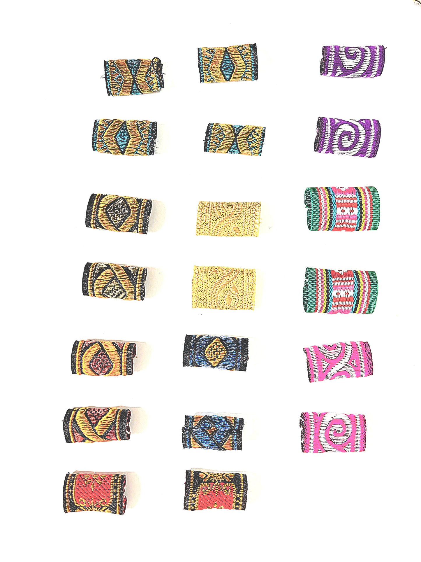 Cloth beads African Print 20 ct. - Love Is In The Hair