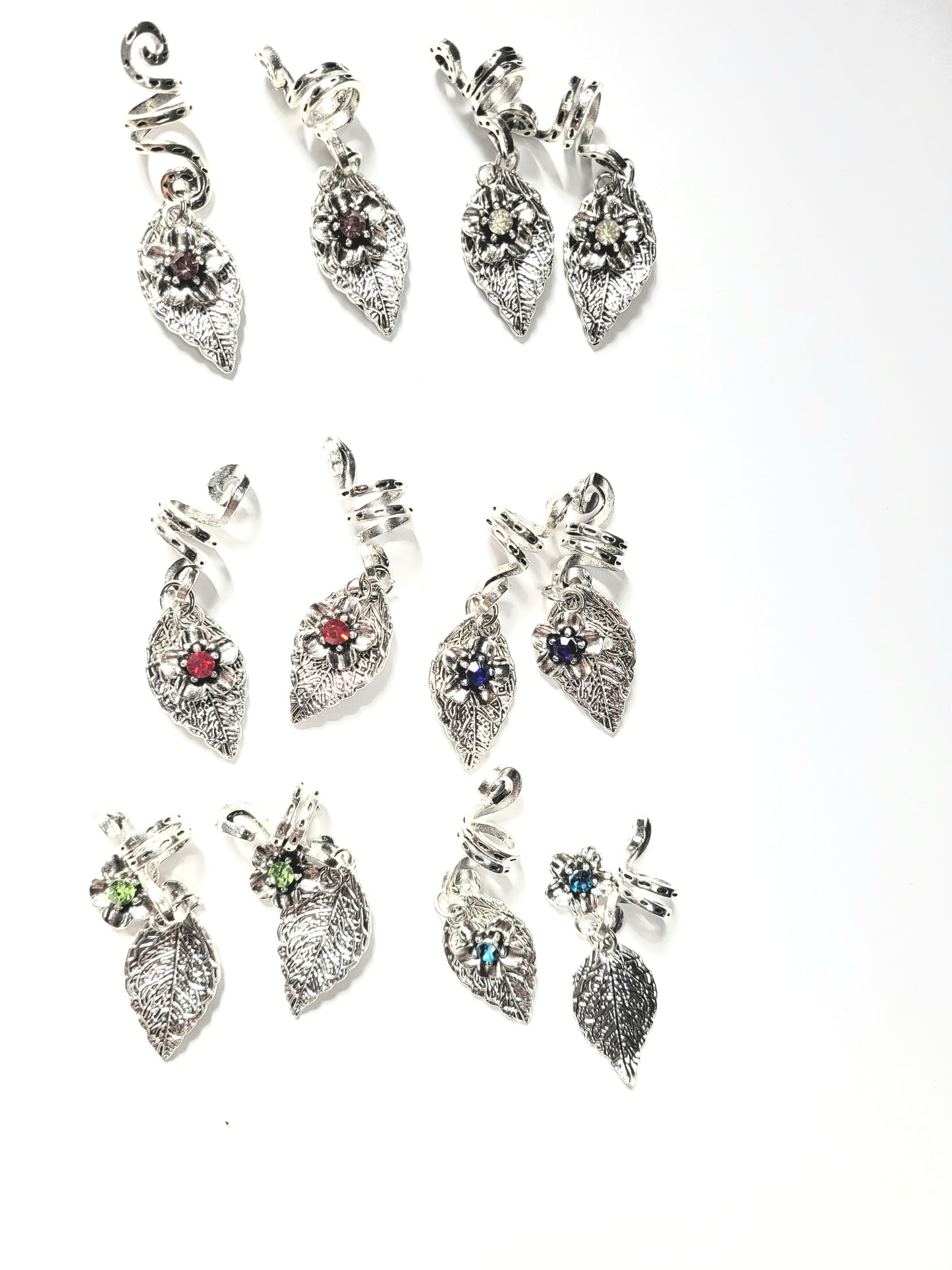 Feather Stone Hair Beads 12 Ct - Love Is In The Hair